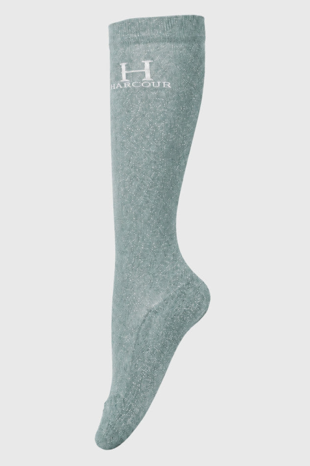Chaussettes Harcour à paillettes "Happy" X2