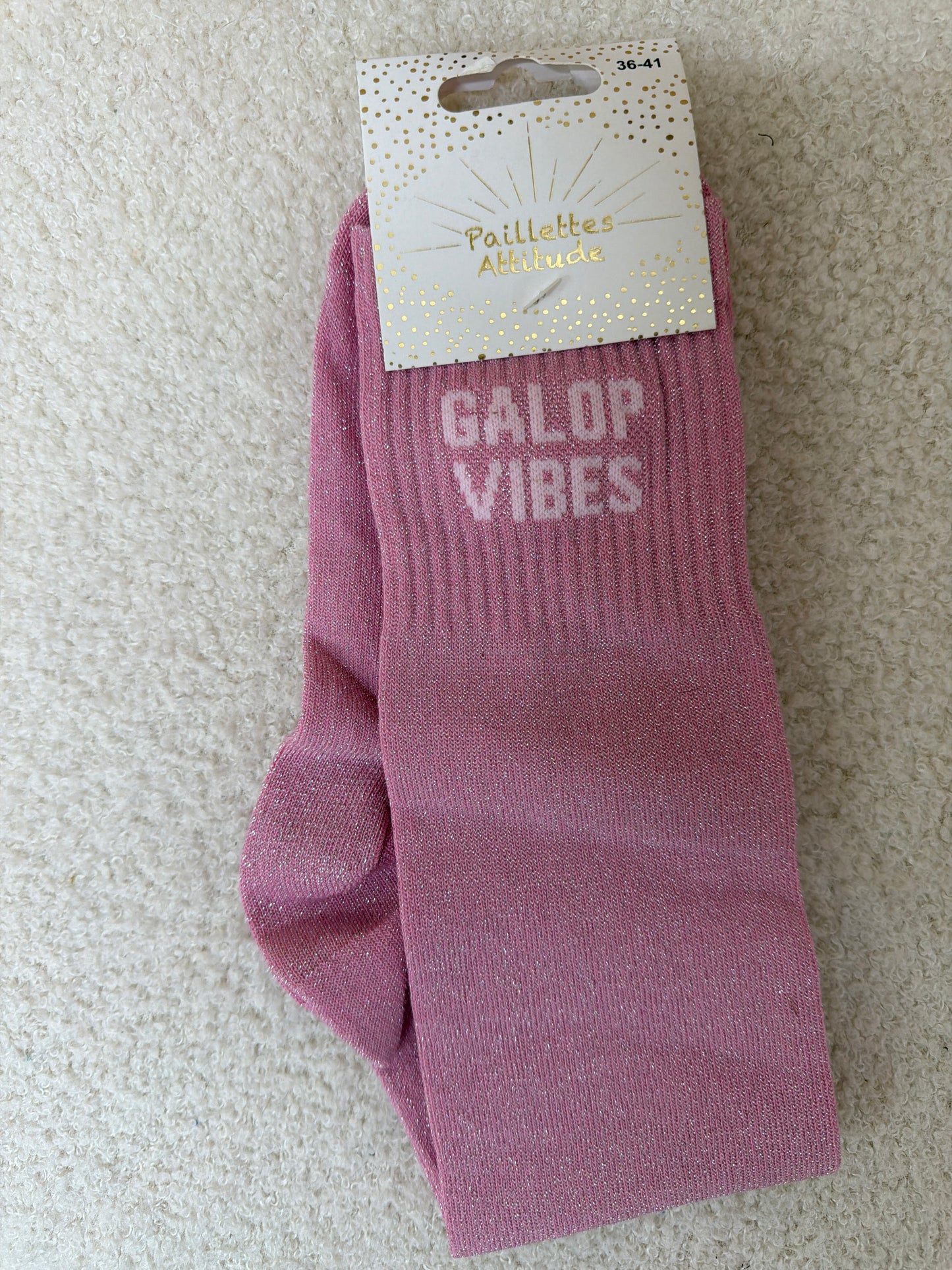 Chaussettes Paillettes "Galop vibes"