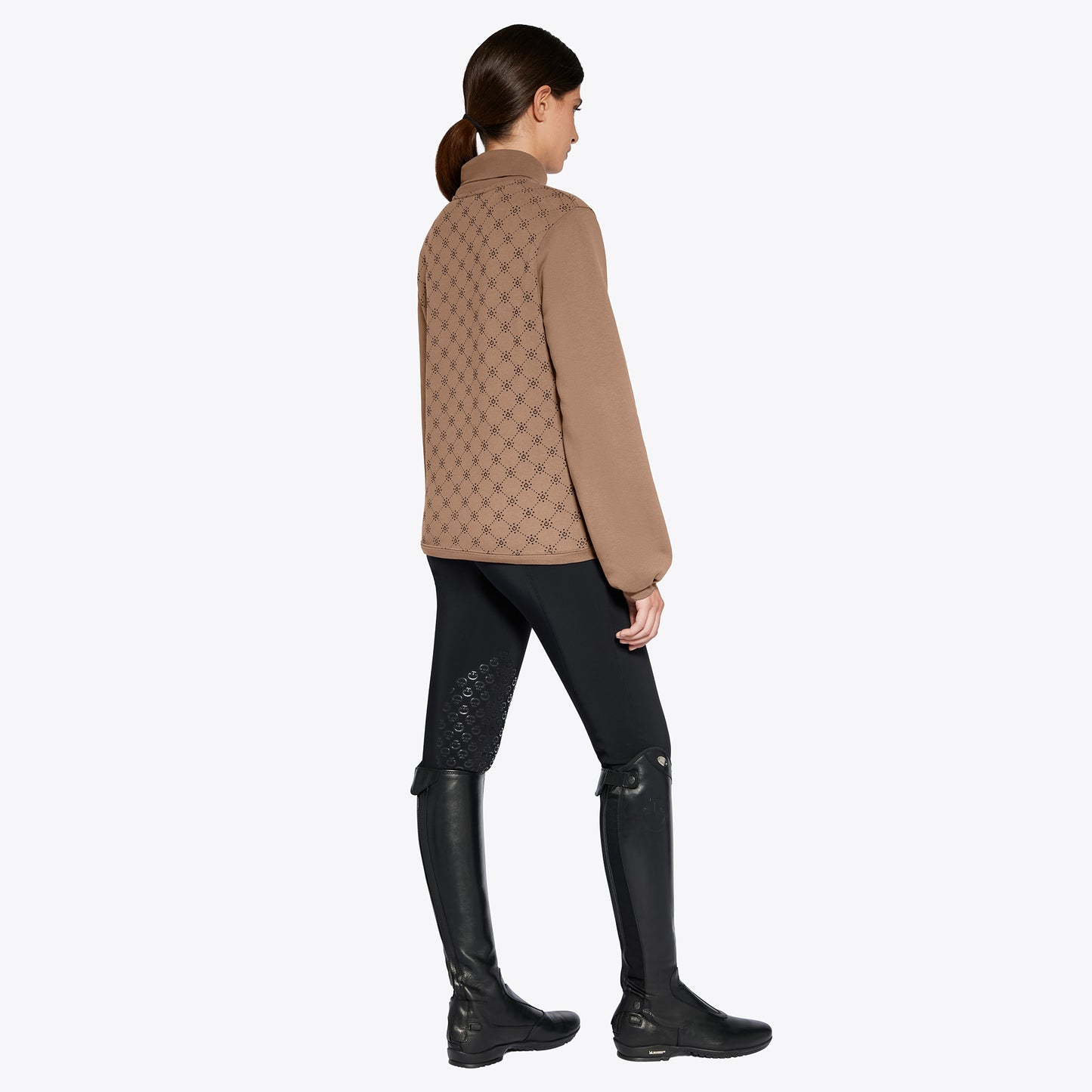 Pull Cavalleria Toscana "Orbit Flock col roulé" - Cappuccino