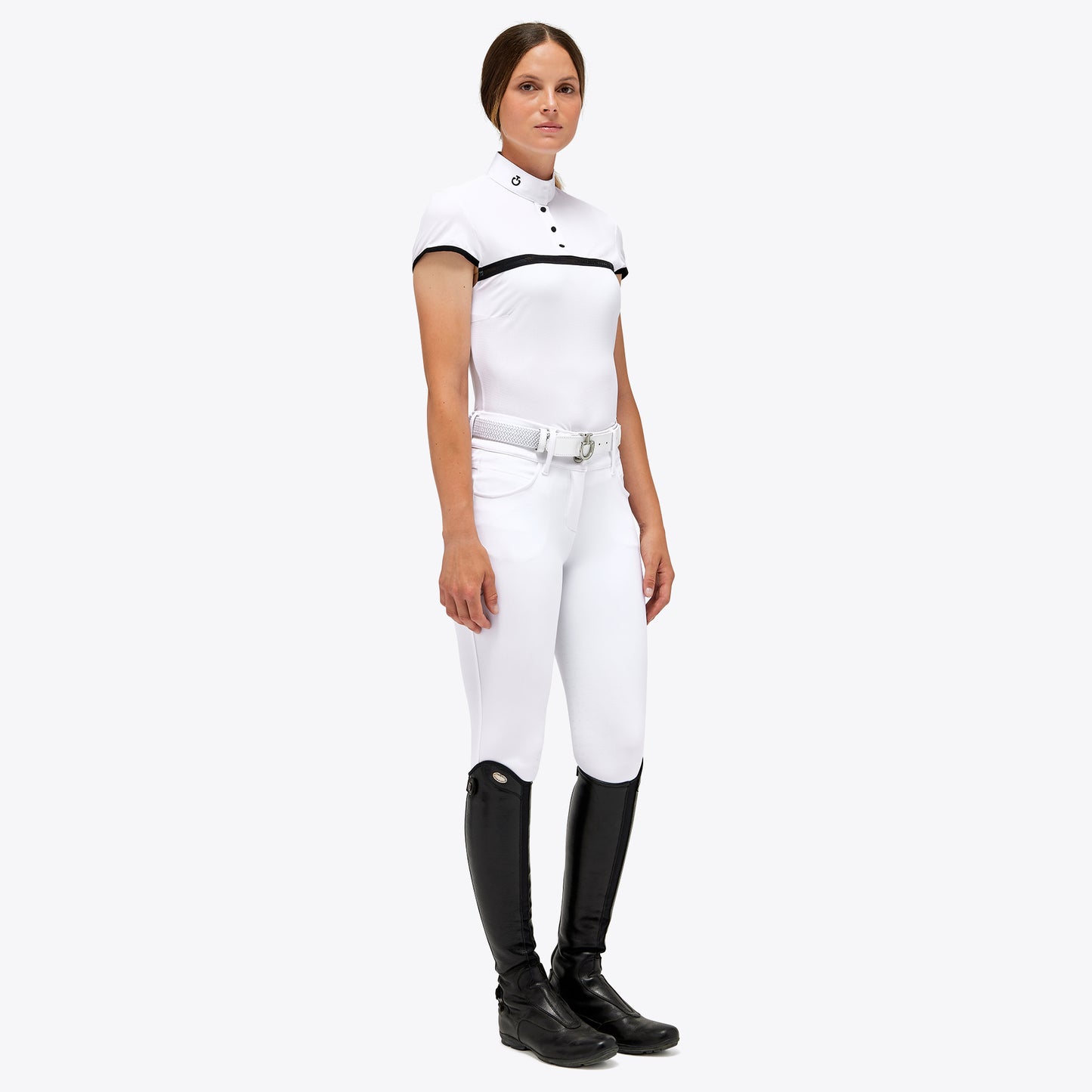 Polo de concours Cavalleria Toscana "Jersey Mesh Button up"- femme