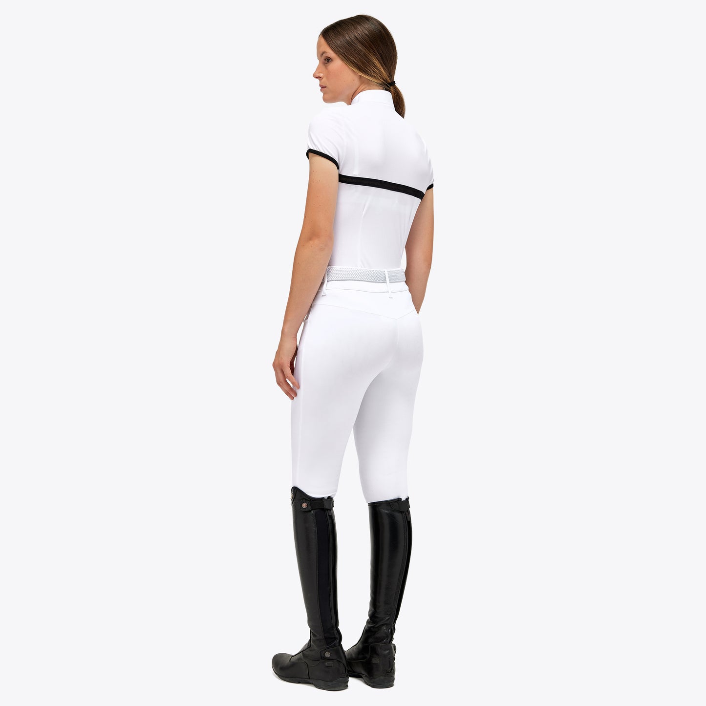 Polo de concours Cavalleria Toscana "Jersey Mesh Button up"- femme