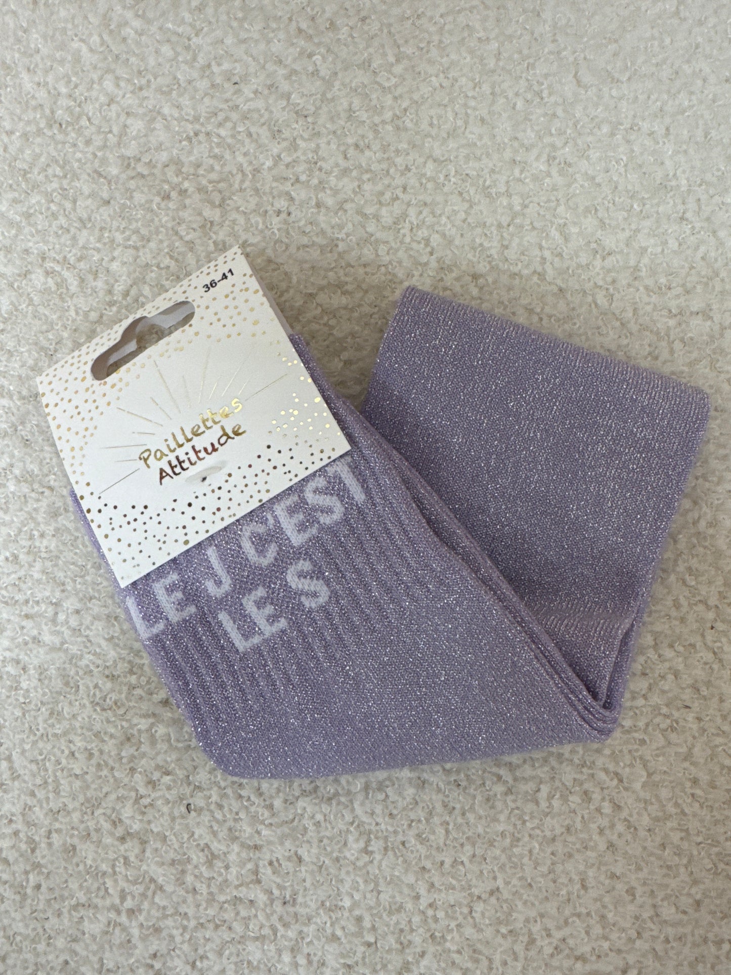 Chaussettes Paillettes " Le J c'st le S