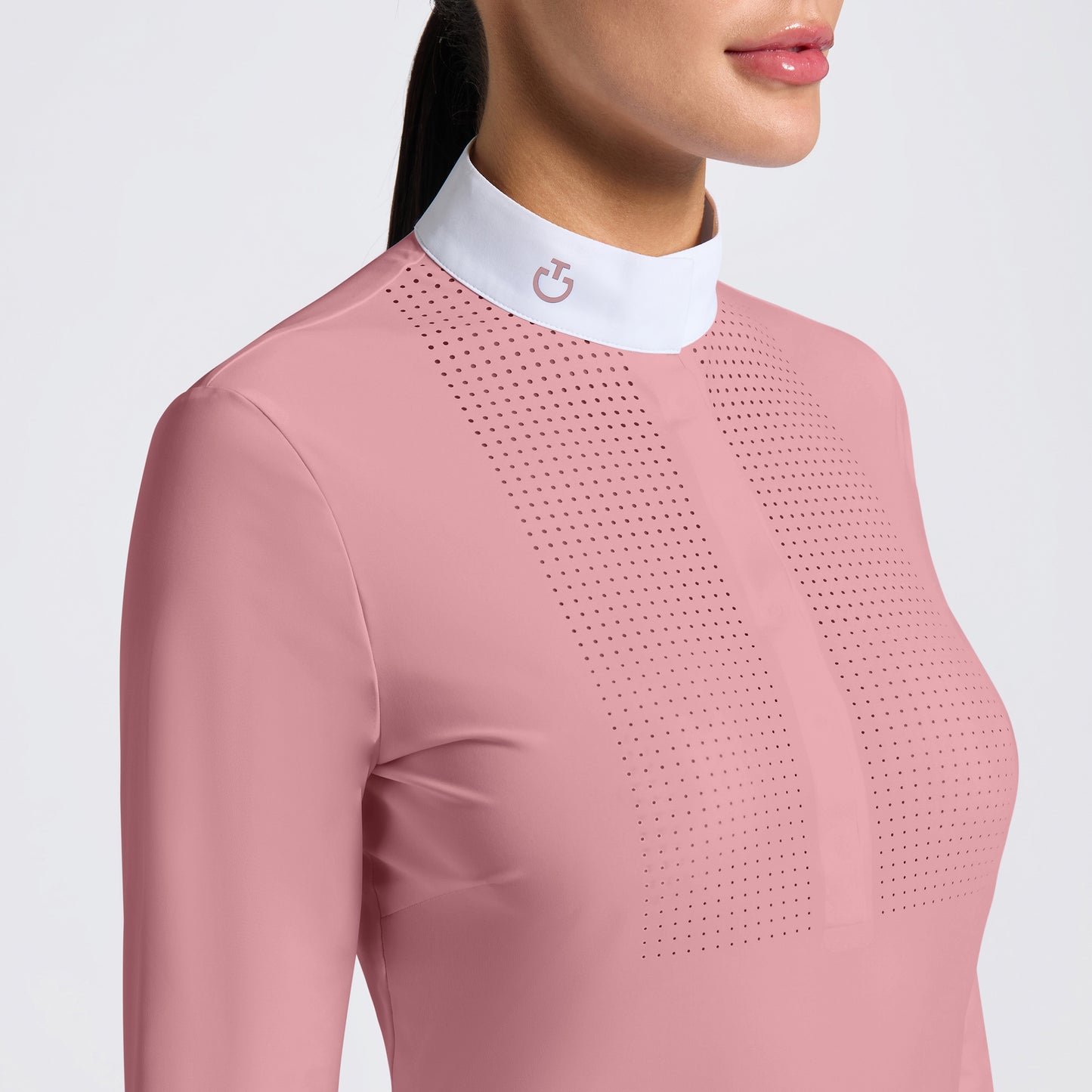 Polo de concours Cavalleria Toscana "Heat Sealed Perforated"- Candy Pink