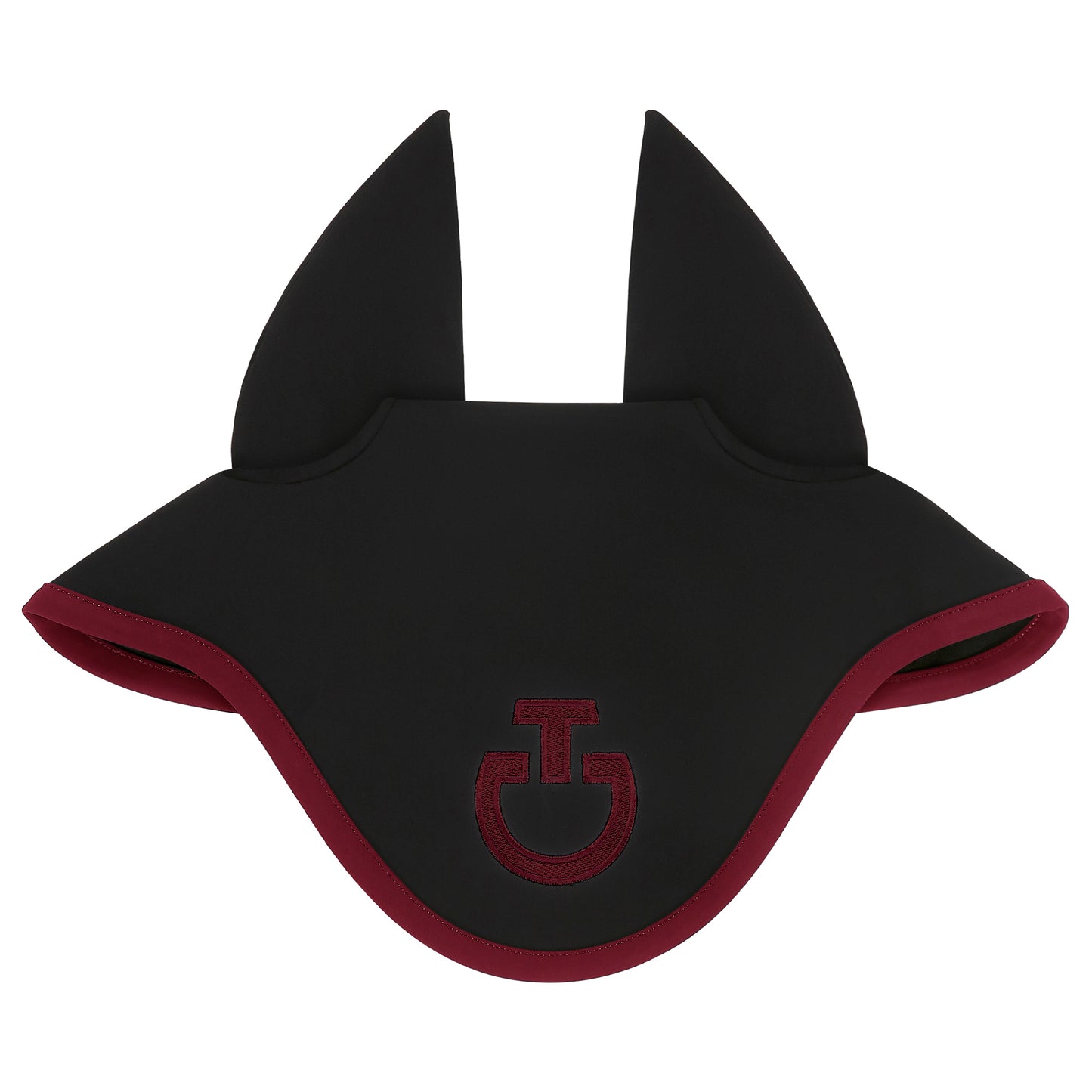 Bonnet Cavalleria Toscana " Light Weight Jersey" - Noir logo Bordeaux