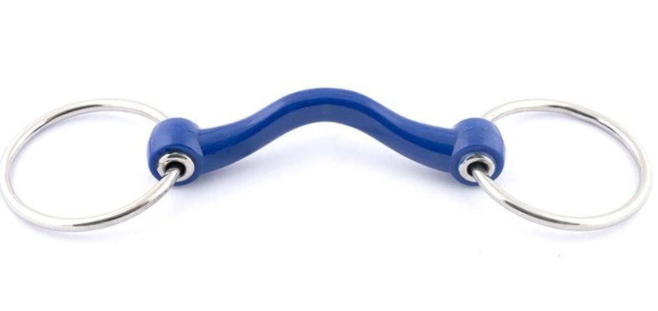 Mors Jump'in 2 anneaux Softmouth medium bleu resine