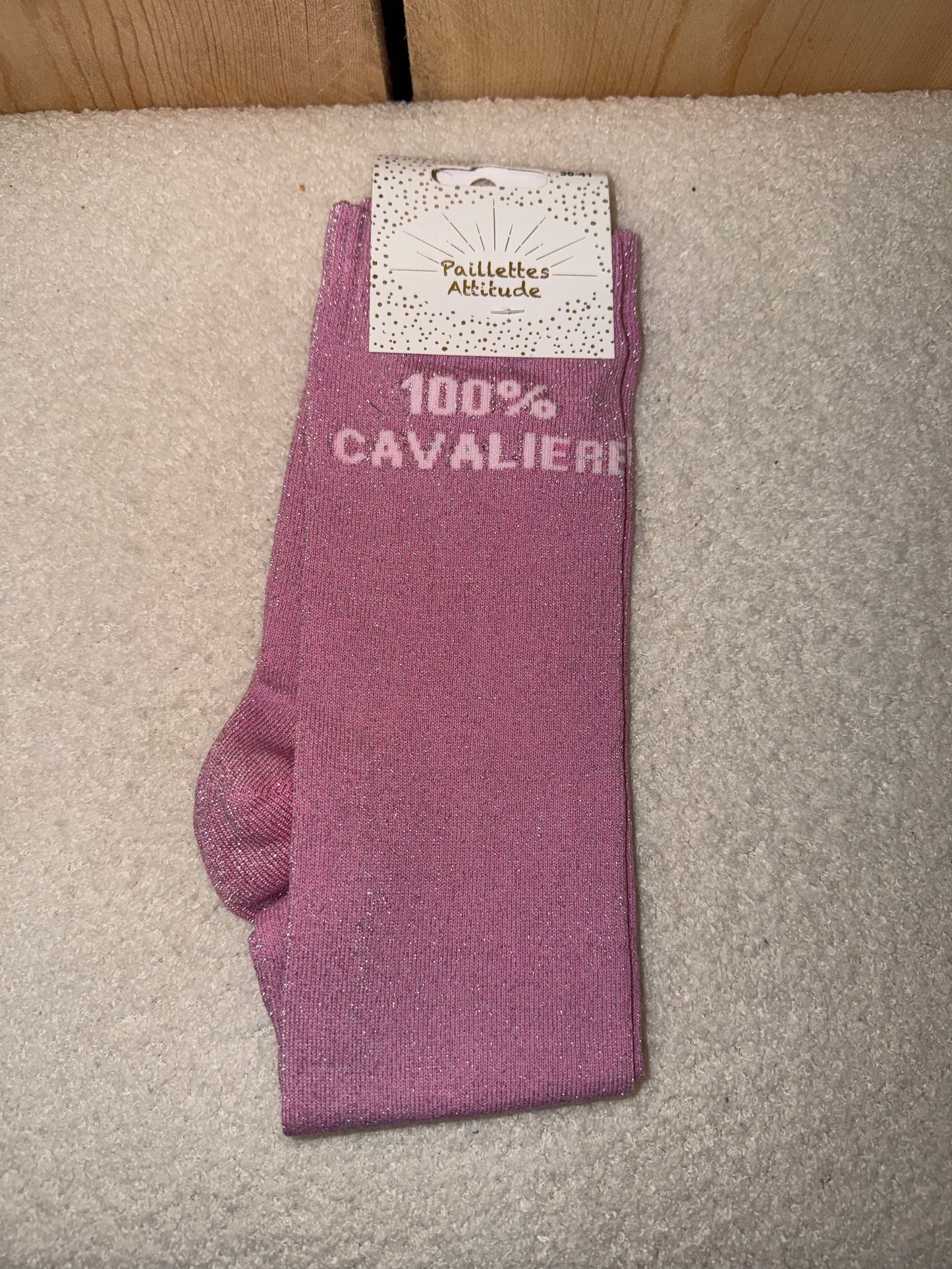 Chaussettes Paillettes "100% Cavaliére"