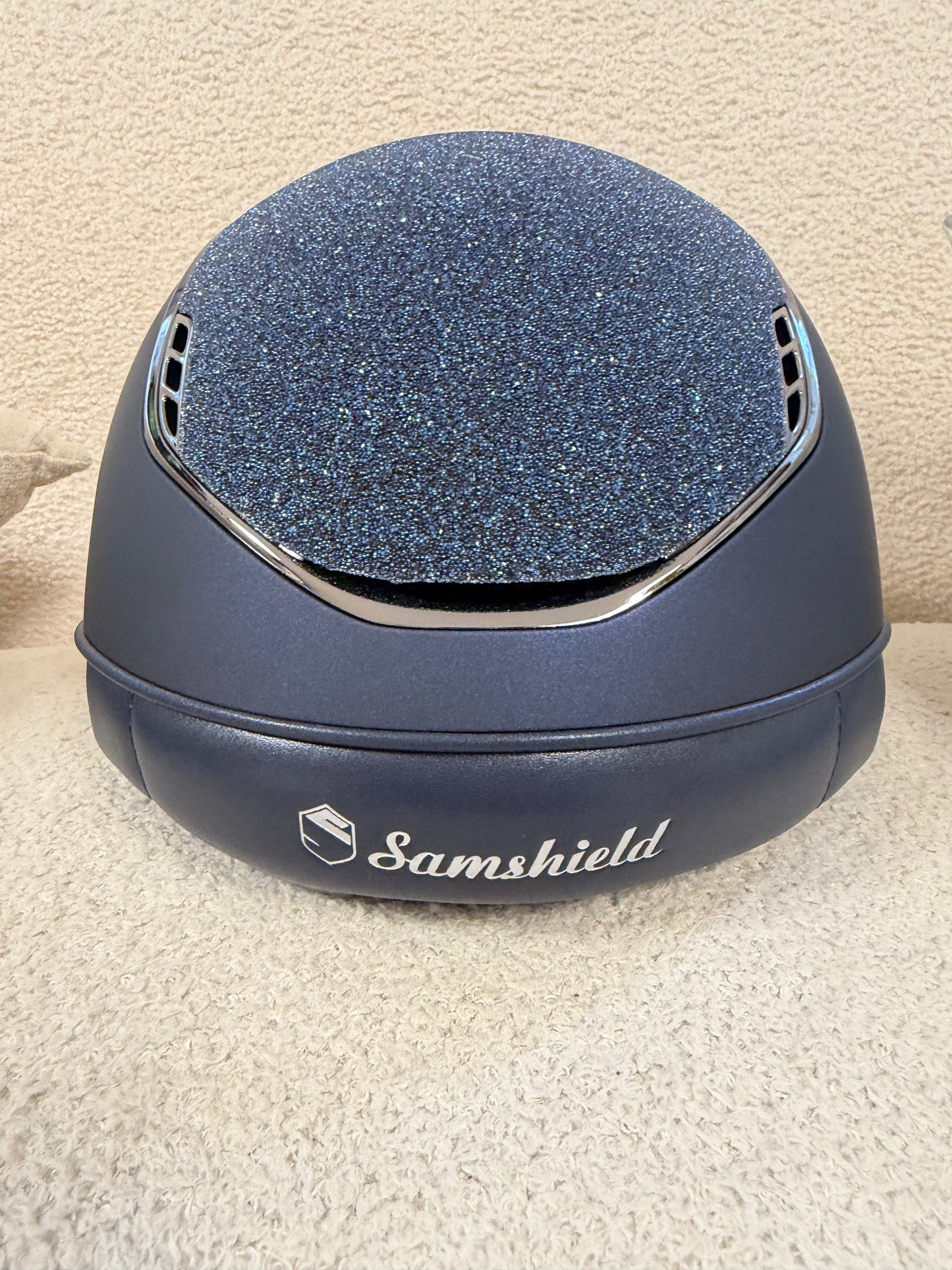 Casque Samshield "Miss Shield 2.0 Shadow bleu matt Crystal Fabric Swarovski"