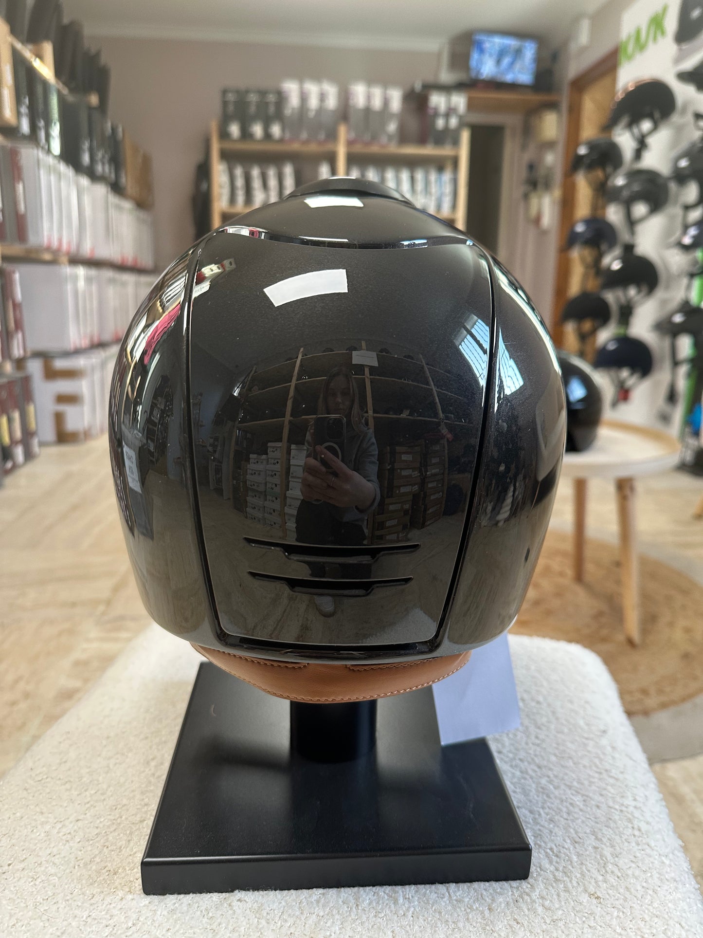 Casque KEP cromo2.0 "Shine" jugulaire beige