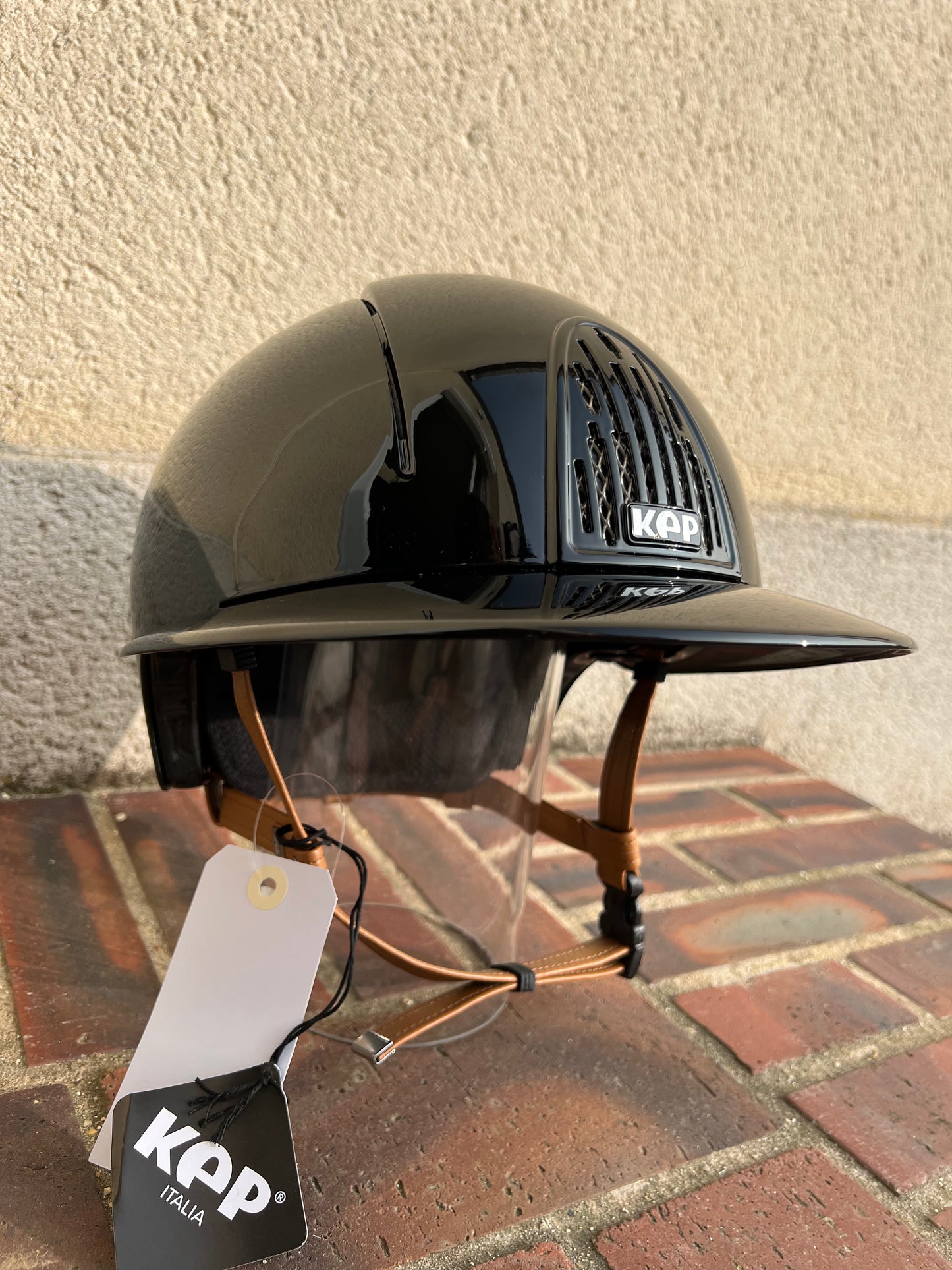 Casque Smart visière polo - jugulaire Beige