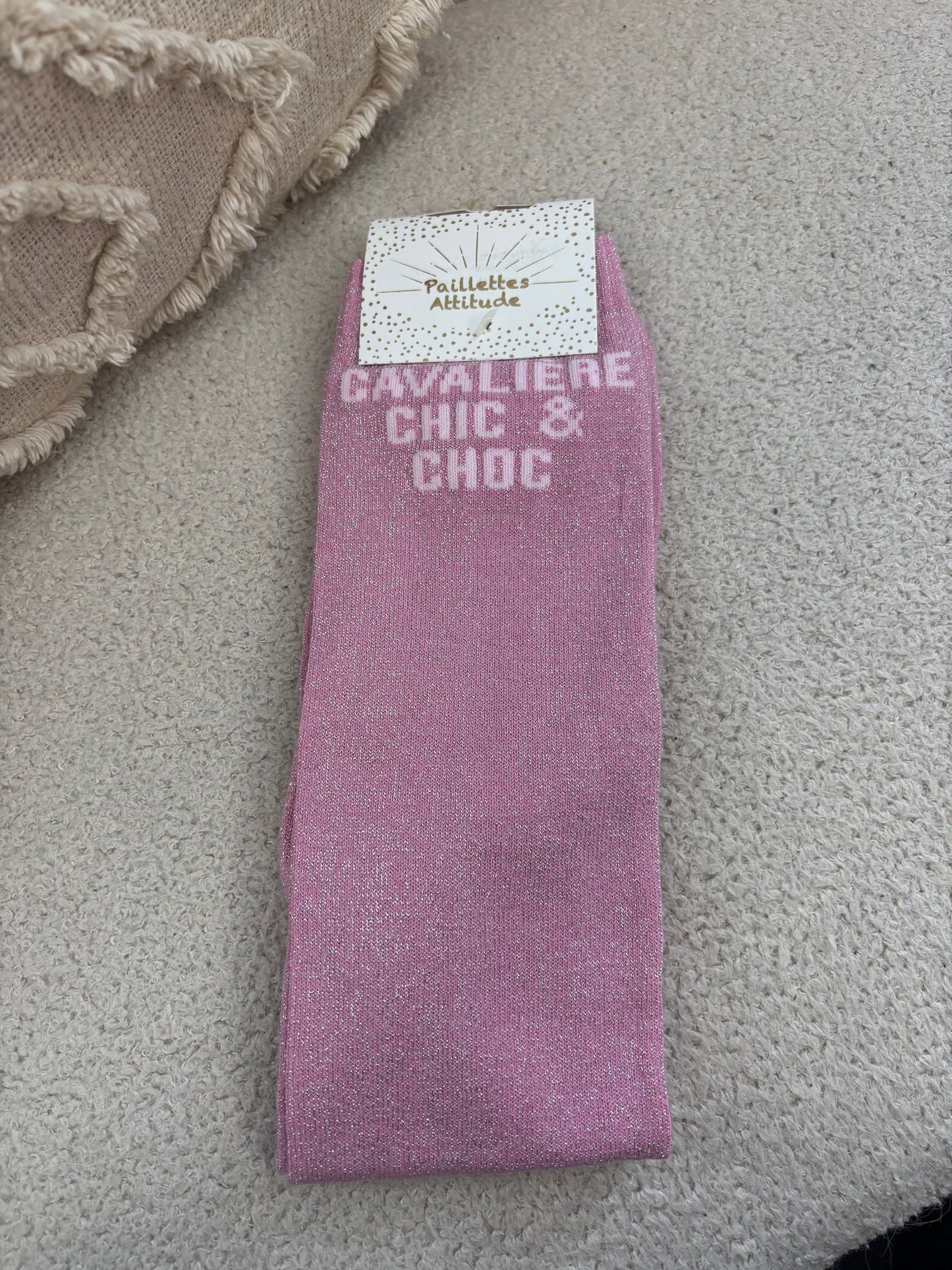 Chaussettes Paillettes "Cavalière chic & choc"