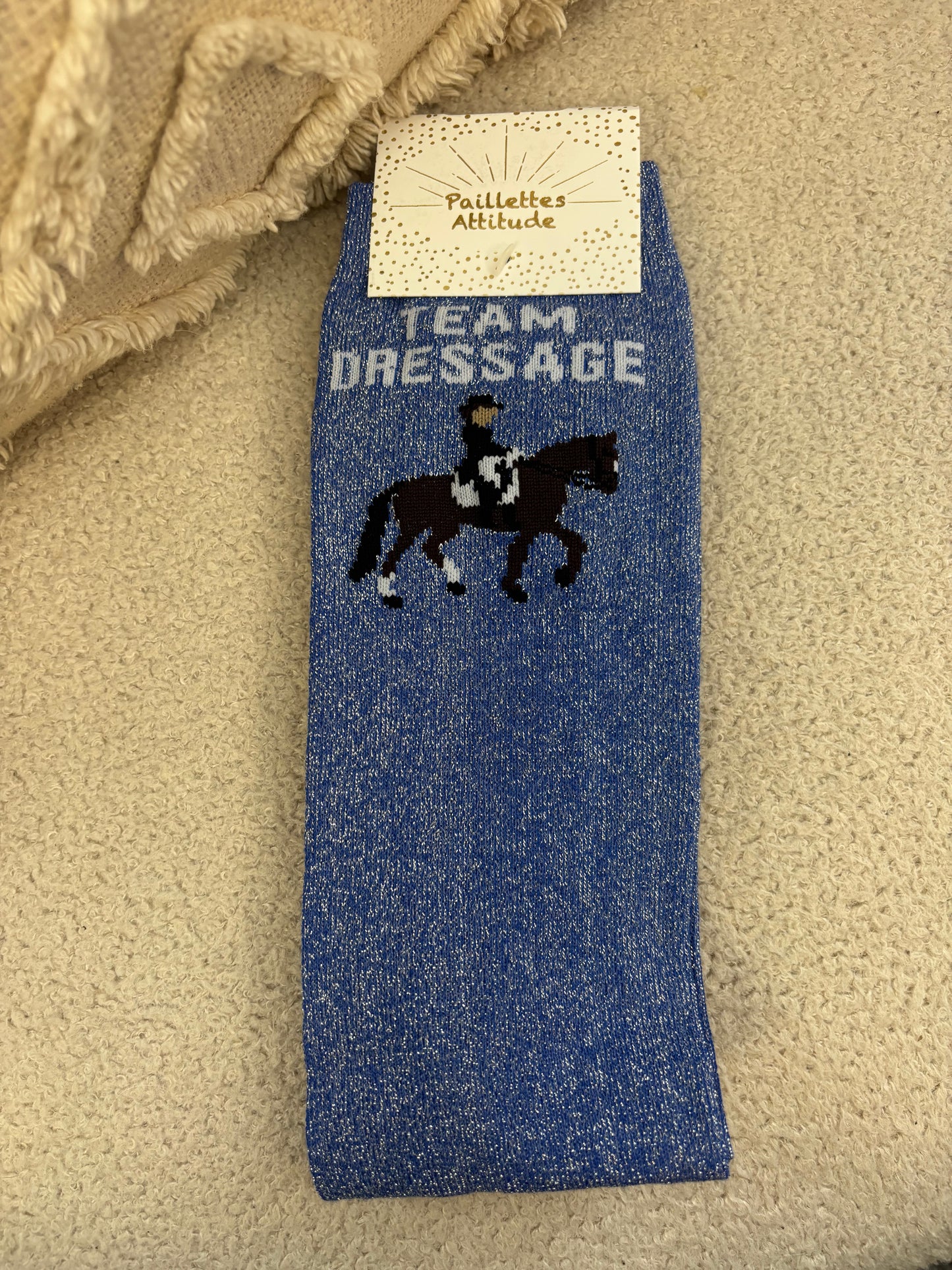 Chaussettes Paillettes "Team dressage" + logo