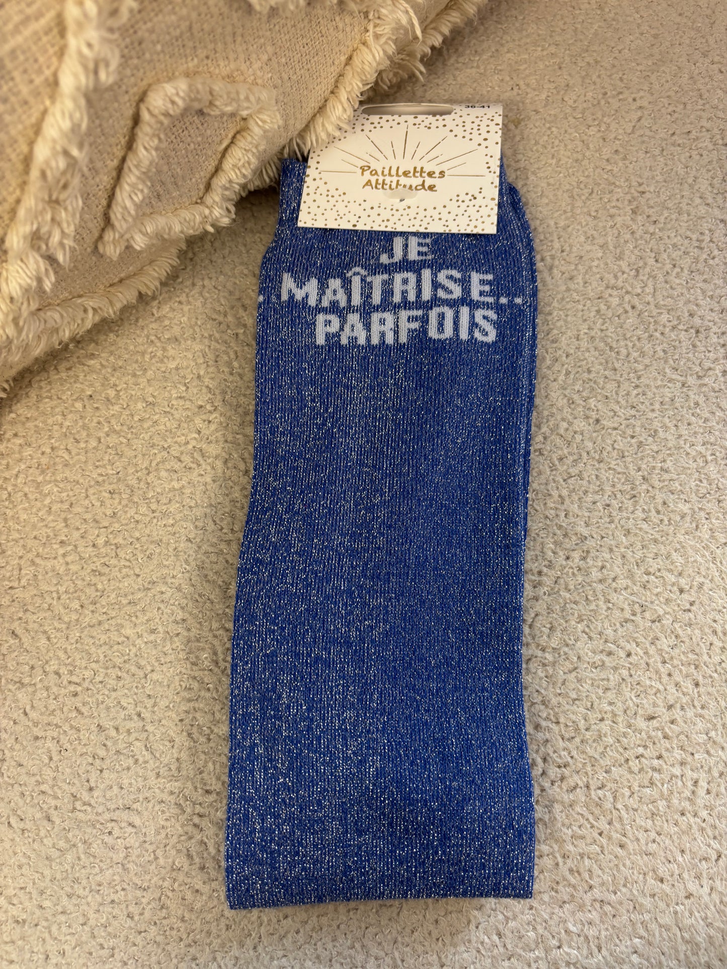 Chaussettes Paillettes "Je maîtrise…parfois"