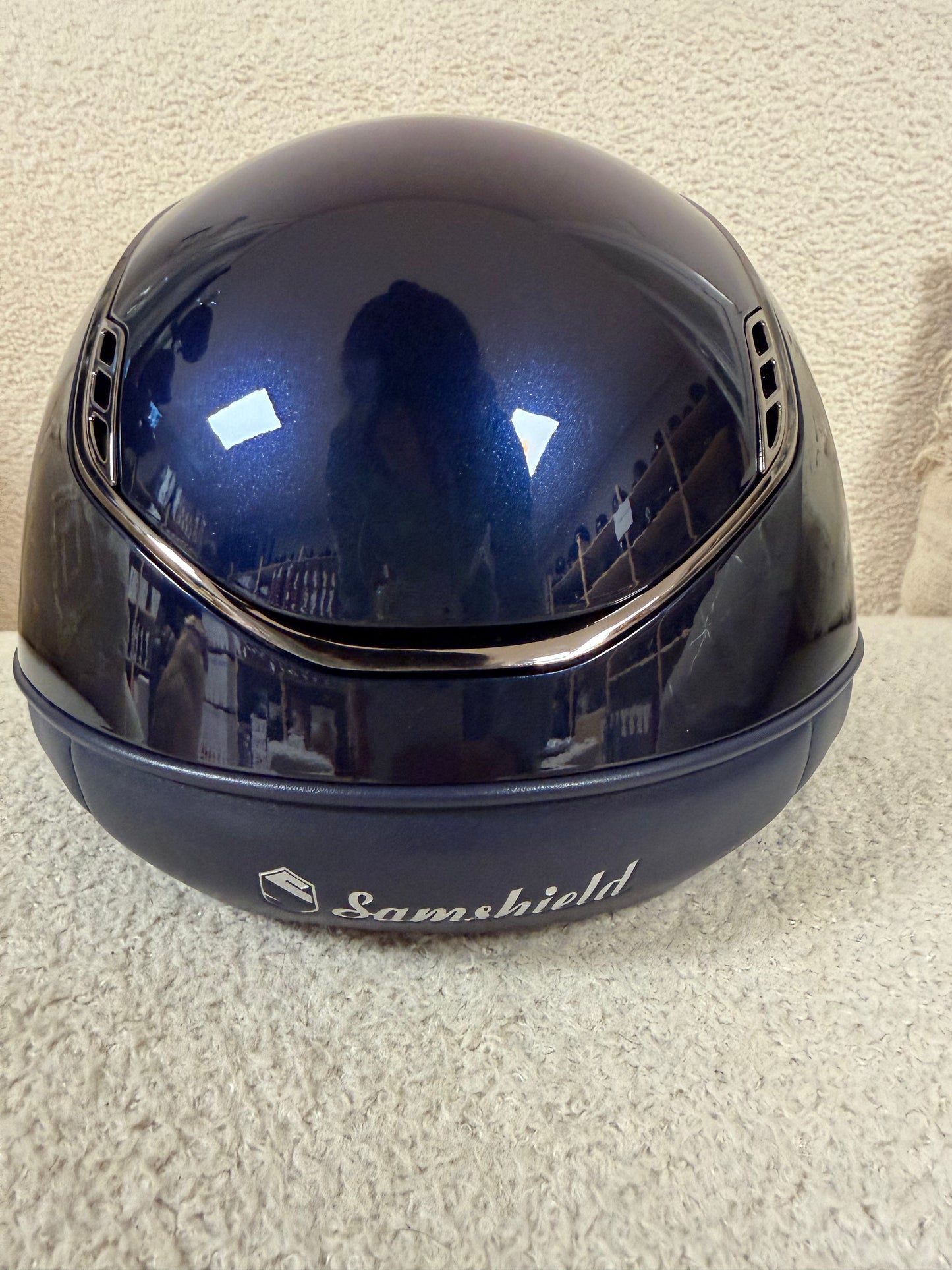 Casque Samshield Miss shield Shadow Glossy bleu 2.0 Frontal band "Sparkling"