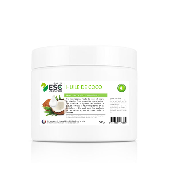 Huile de coco ESC Laboratoire - Irritations cutanées et sabots sec