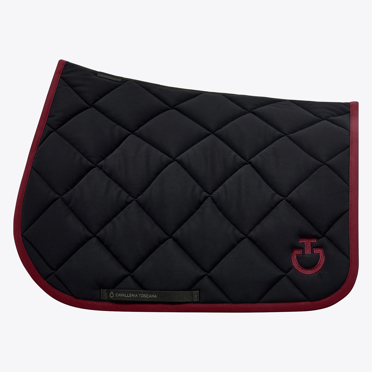 Tapis Cavalleria Toscana " Diamond"- Noir logo bordeaux