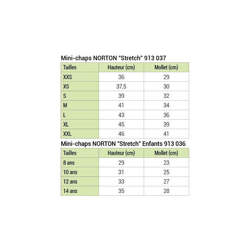 Mini-chaps Norton "stretch" -enfants