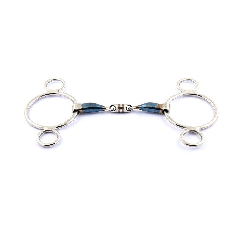 Mors Pessoa blue steel double brisure avec insertions de cuivre- Jump'in
