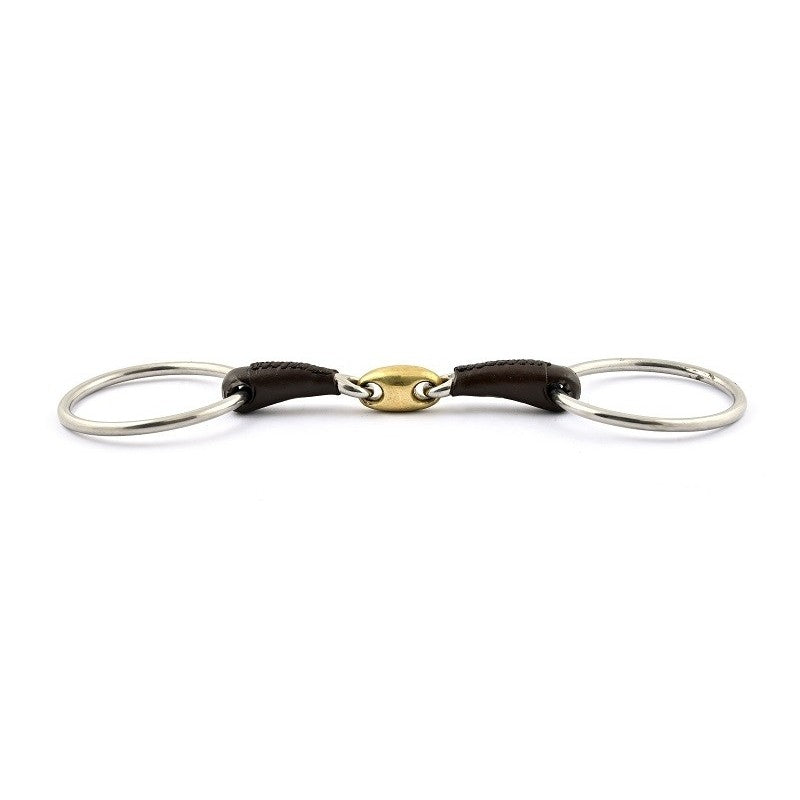 Mors recouvert de cuir deux anneaux double brisure - Jump'in
