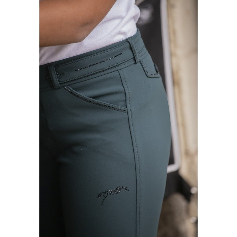 Pantalon Pénélope "Elegance"- Vert forêt - enfant