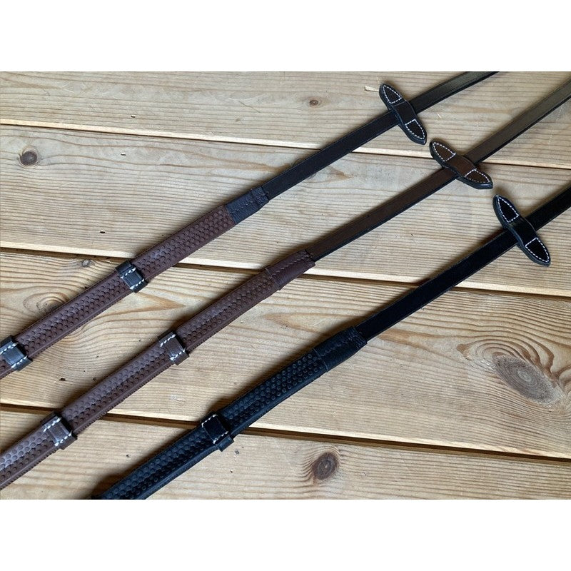 Rênes caoutchouc avec arrêtoirs 1/2