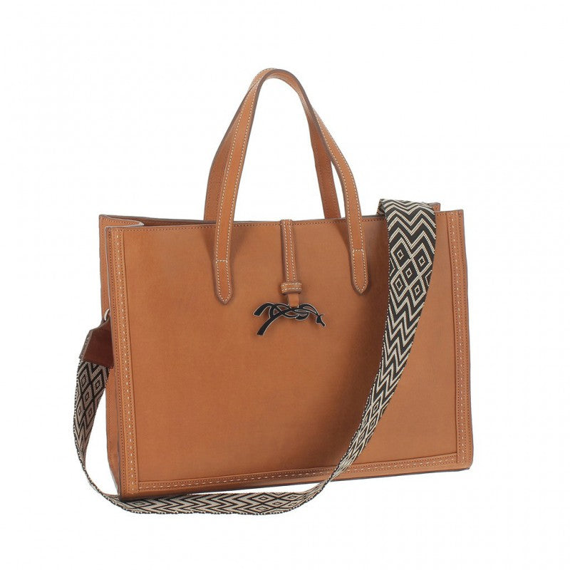 Sac Pénélope Leprevost "Romane"- Cognac