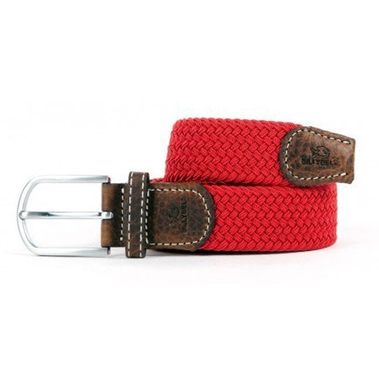 Ceinture tressée élastique BillyBelt - Rouge Grenade