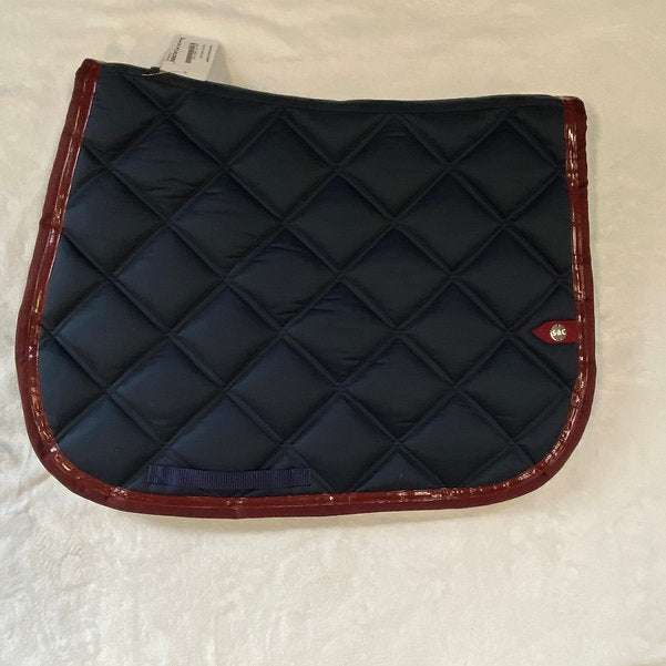 Tapis Double Carre marine / grenat