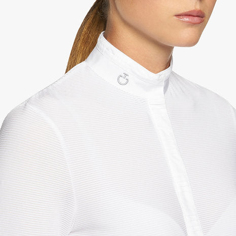 Chemise femme manches longues Cavalleria Toscana "Pleats"