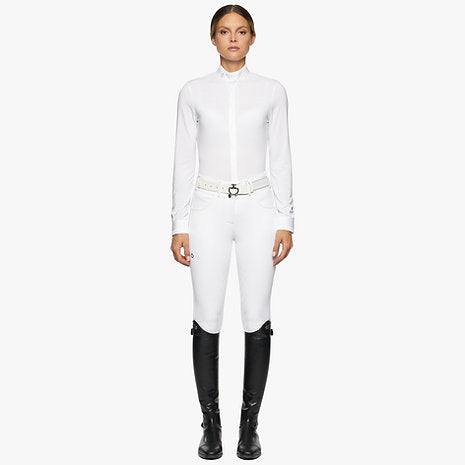 Chemise femme manches longues Cavalleria Toscana "Pleats"