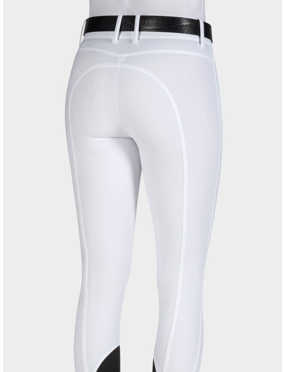 Pantalon Equiline "Ericiekh" grip genoux - blanc