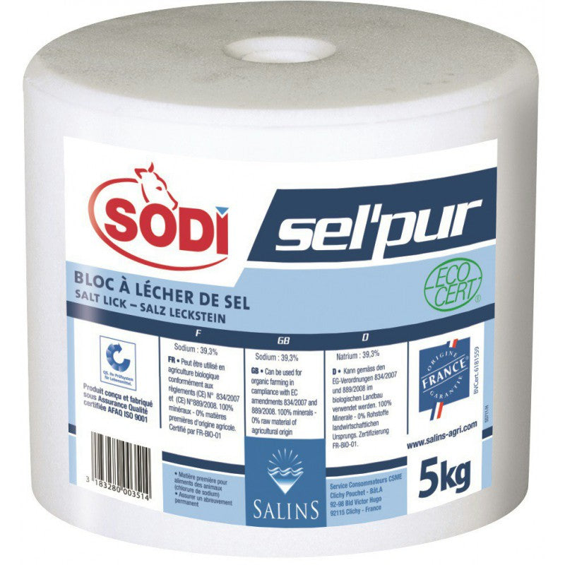 Bloc de sel pur SODI CHEVAL 5kg