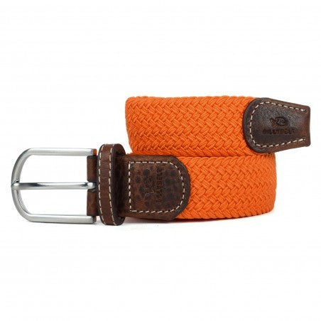 Ceinture tressée élastique BillyBelt - Orange Paprika