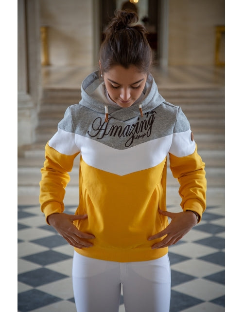 Sweat Artémis - Gis et Jaune