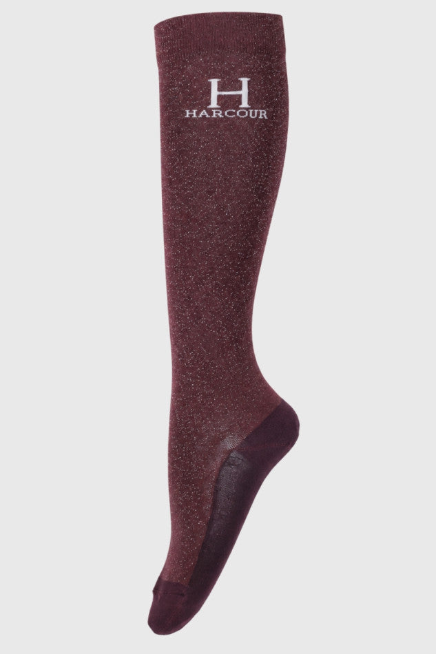 Chaussettes Harcour à paillettes "Happy"  X2