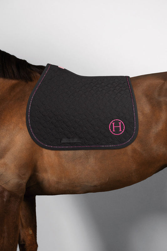 Tapis de selle saphir - Octobre rose
