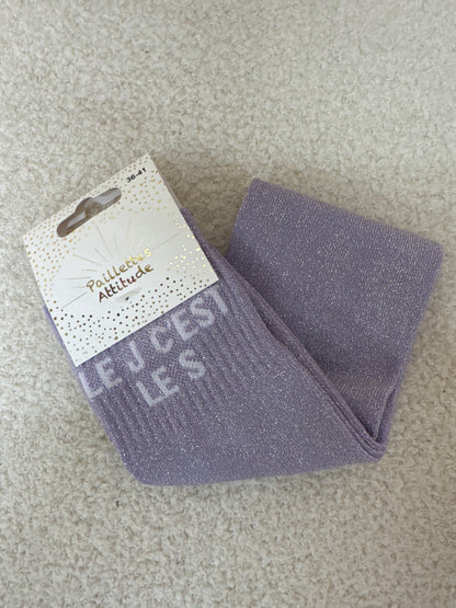 Chaussettes Paillettes " Le J c'st le S