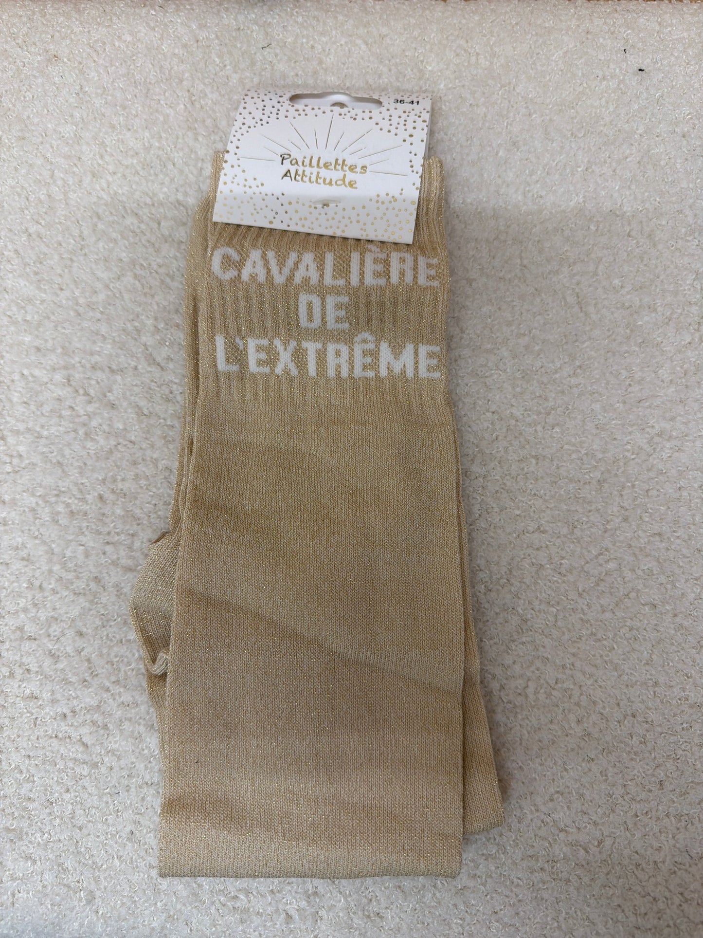 Chaussettes Paillettes "Cavalière de l'extrême"