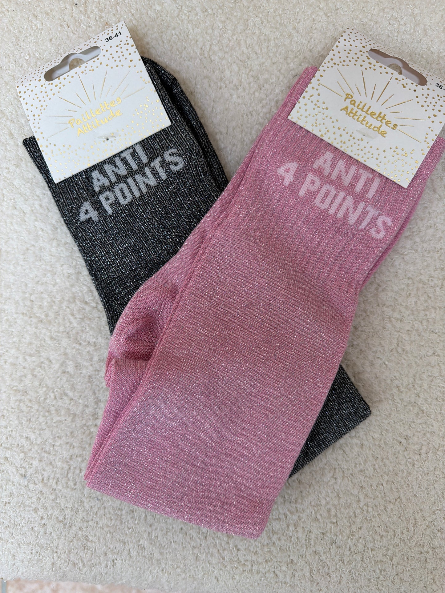 Chaussettes Paillettes "Anti 4 points"
