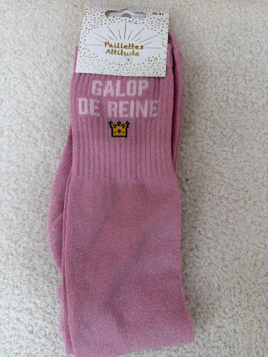 Chaussettes Paillettes "Galop de reine 👑"