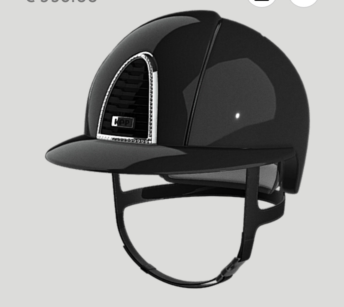 Casque KEP cromo 2.0 Edition limitée Bologna Shine Black Visière polo crystals White