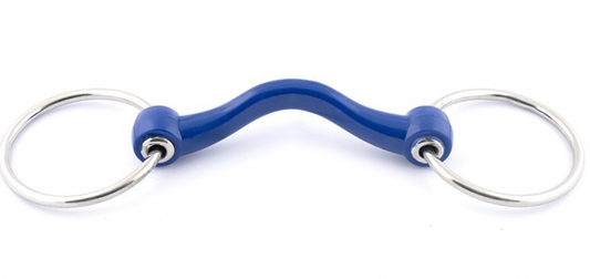 Mors Jump'in 2 anneaux Softmouth medium bleu resine