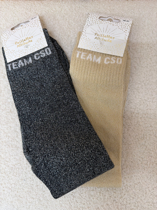 Chaussettes Paillettes "Team CSO"