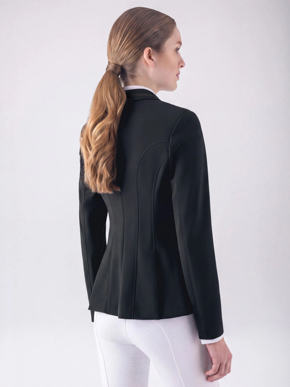 Veste de concours femme noire avec col crystal - Equiline