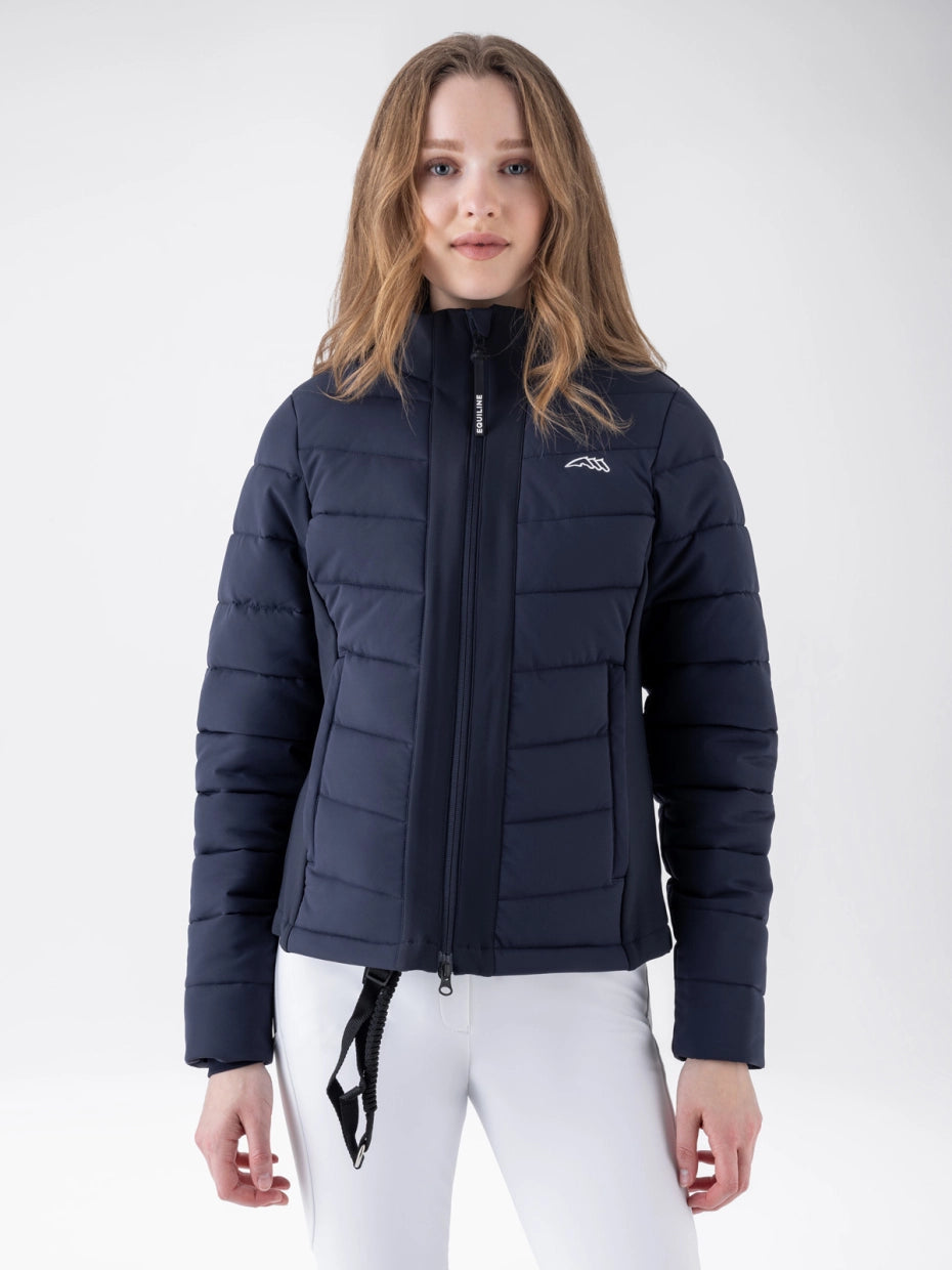 Veste matelassée femme bleue compatible avec airbag