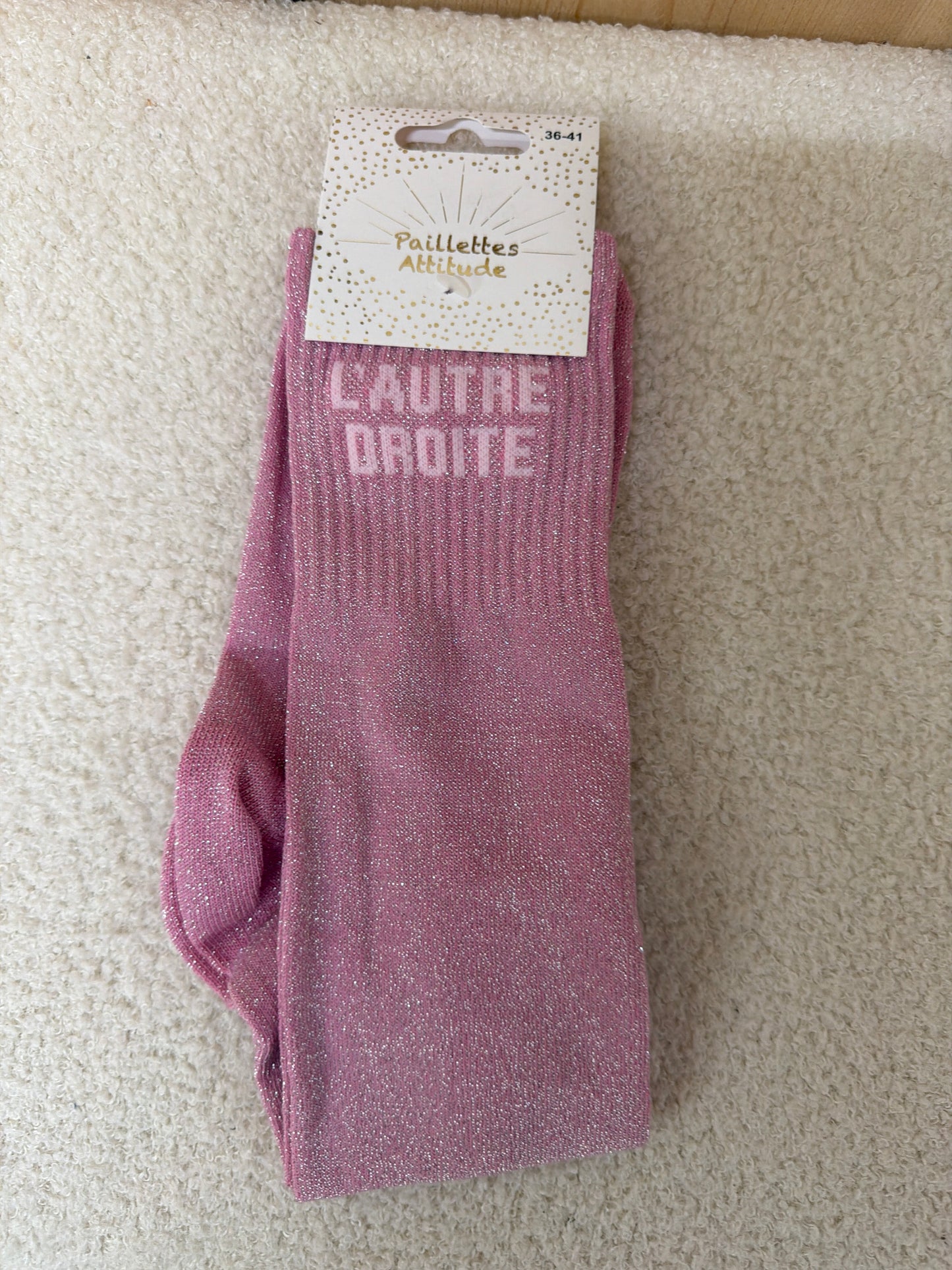 Chaussettes Paillettes "L'autre droite"