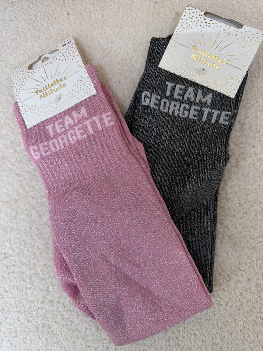 Chaussettes Paillettes "Team Georgette"