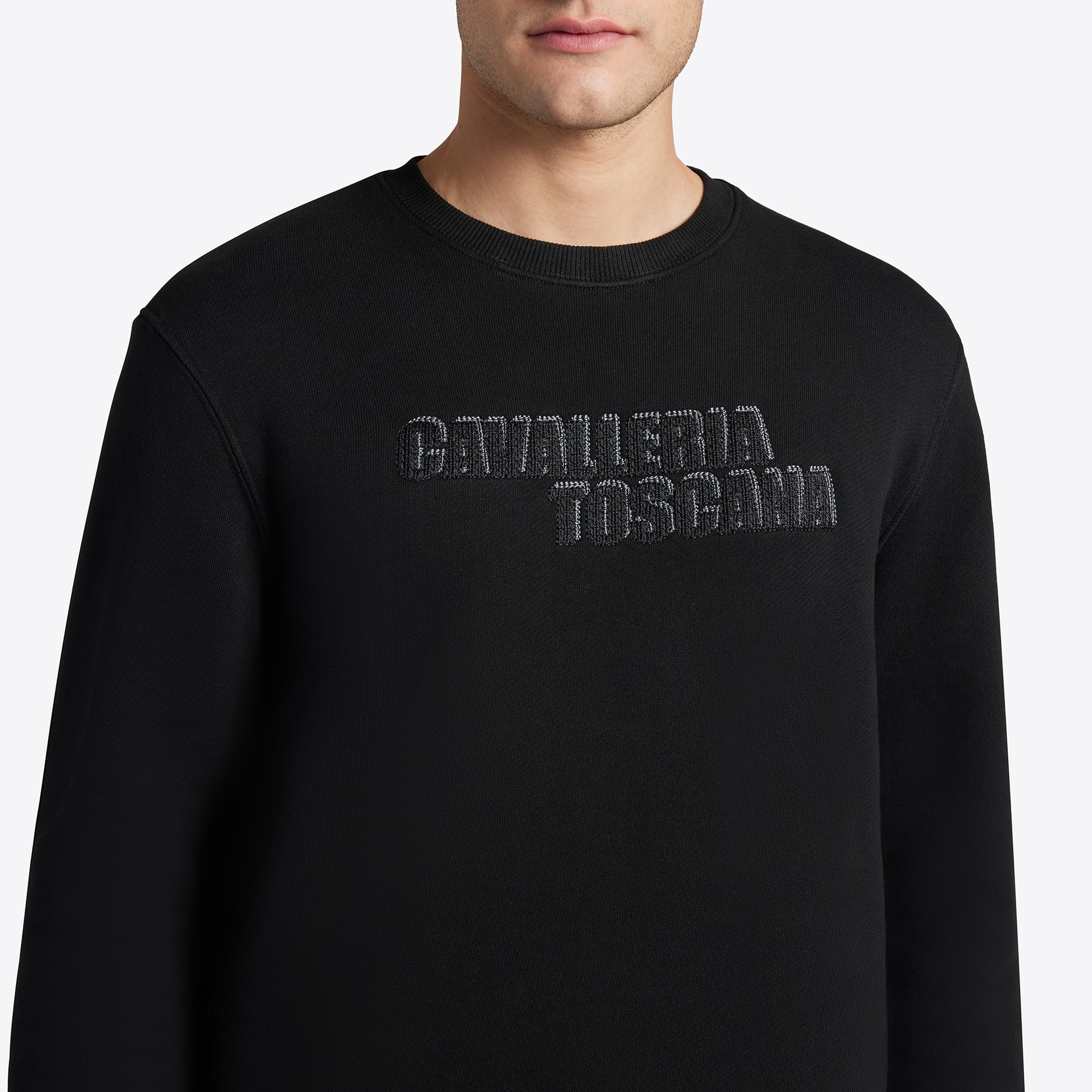 CAVALLERIA TOSCANA Sweat shirt avec logo éponge FED103 Bleu CAVALLERIA TOSCANA Sweat shirt avec logo éponge FED103 Bleu