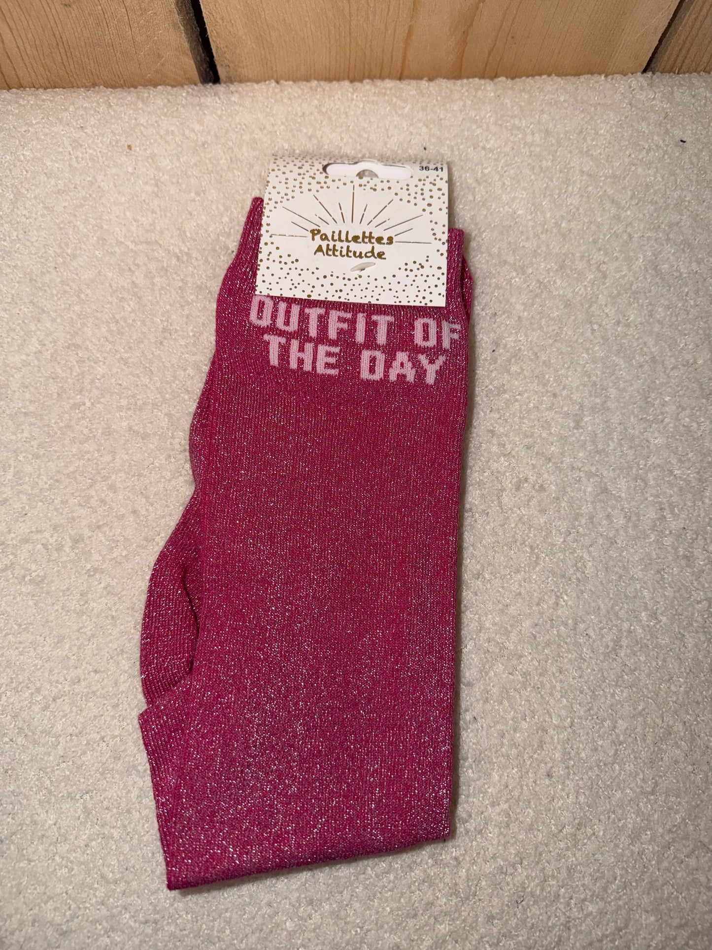 Chaussettes Paillettes "Outfit of the day"