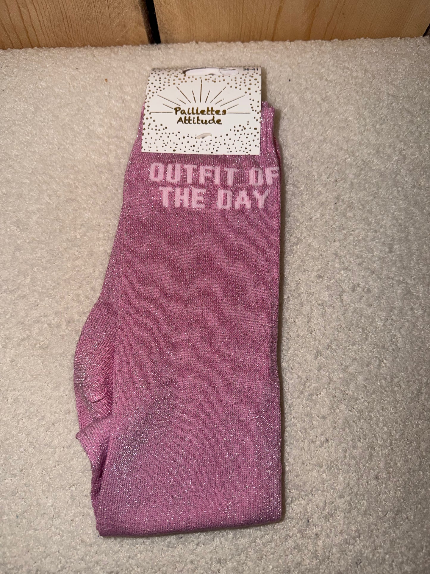 Chaussettes Paillettes "Outfit of the day"