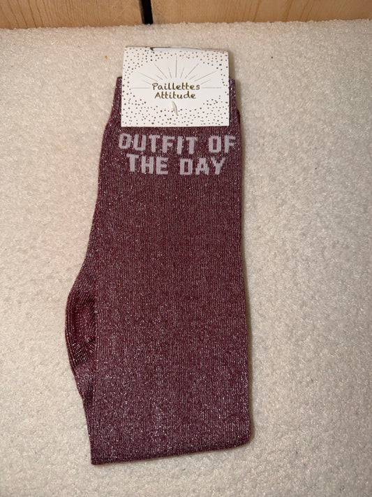 Chaussettes Paillettes "Outfit of the day"